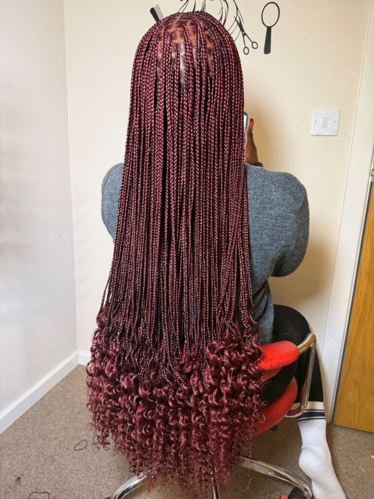 small long kontless braids