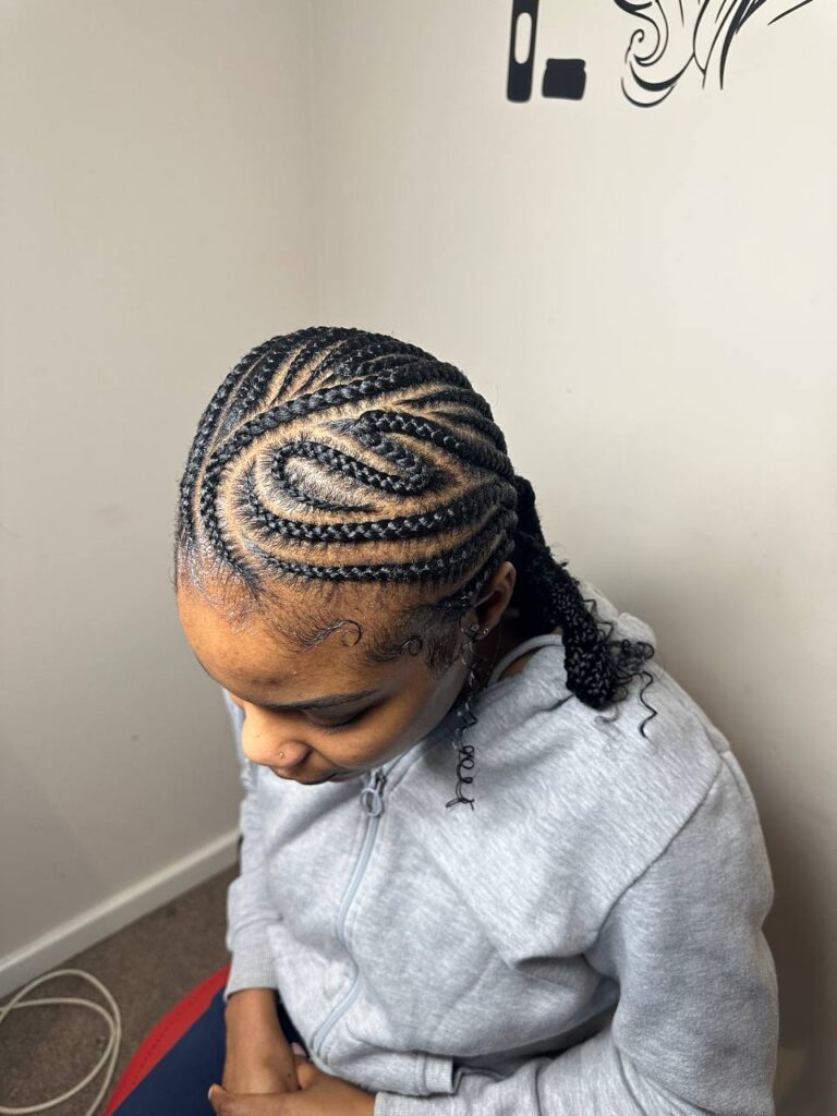 Feed in braids cornrows medium